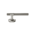 Brass knurled lever handles by KitchenLibrary featuring a stylish knurled texture and solid brass construction.