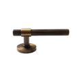 Belgravia solid brass lever set by KitchenLibrary featuring textured detailing and seamless design.