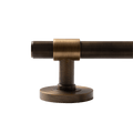 Belgravia Lever Set by KitchenLibrary, solid brass lever set showcasing lined texture detail.