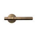 Belgravia Lever Set in solid brass finish, showcasing texture and design by KitchenLibrary for a seamless home decor.