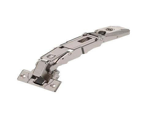 Blum CLIP top 155° 0-protrusion hinge. Overlay Application.