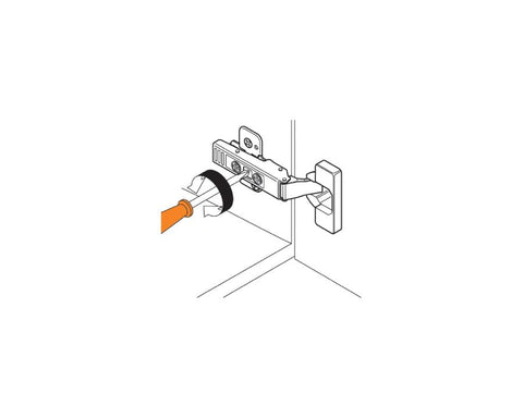 Blum CLIP top Standard Hinge Full Overlay Boss: Screw-On