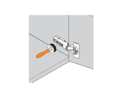 Blum CLIP top BLUMOTION Standard hinge 110 Degree, Dual Application. Boss: INSERTA. In onyx black 71B3690