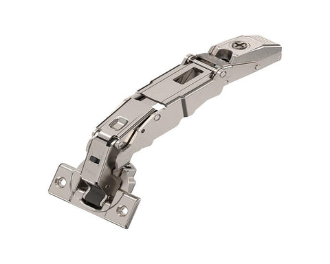 Blum CLIP top 155° 0-protrusion hinge. Overlay Application.