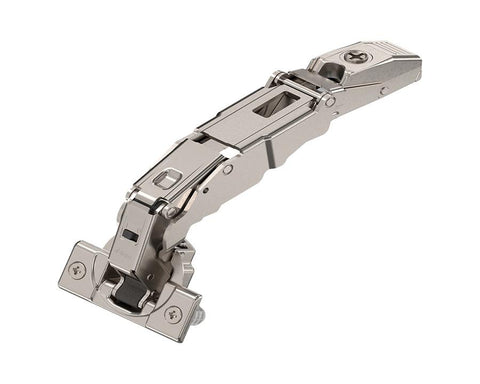 Blum CLIP top 155° 0-protrusion hinge. Overlay Application.
