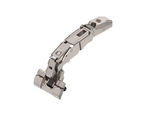 Blum CLIP top 155° 0-protrusion hinge. Overlay Application.