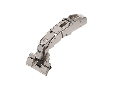 Blum CLIP top 155° 0-protrusion hinge. Overlay Application.