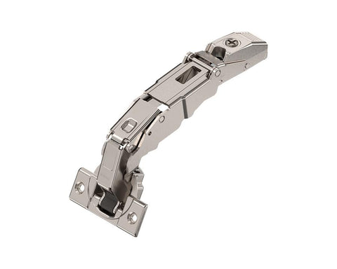 Blum CLIP top 155° 0-protrusion hinge. Overlay Application.