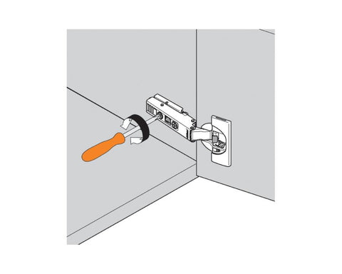 Blum CLIP top Standard Hinge 107 Degree. Full Overlay. Boss: EXPANDO 75T158E