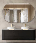 Bondi Black Oak Double Basin Vanity Vanity Otti Australia 1500mm Quartz Stone Pure White-20mm 