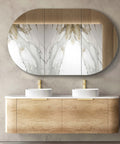Bondi Natural Oak Double Basin Vanity Vanity Otti Australia 1500mm Quartz Stone Pure White-20mm 