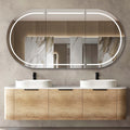 Bondi Natural Oak Double Basin Vanity Vanity Otti Australia 1800mm Quartz Stone Pure White-20mm 
