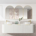 Bondi Satin White Fluted Double Basin Vanity Vanity Otti Australia 1800mm Quartz Stone Pure White-20mm 