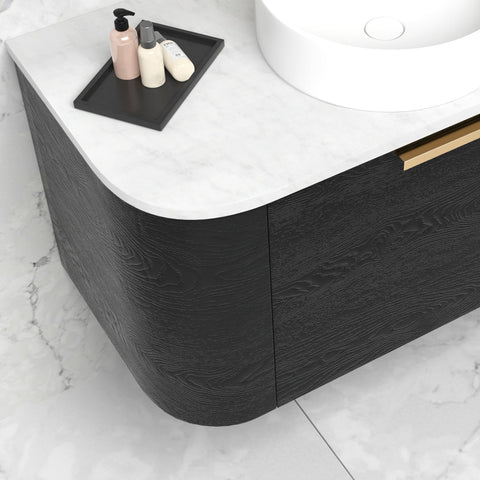 Bondi Black Oak Double Basin Vanity