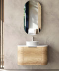 Bondi Natural Oak Single Basin Vanity Vanity Otti Australia 750mm Quartz Stone Pure White-20mm 