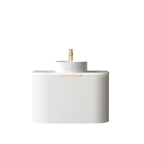 BURLEIGH Wall Hung Curve Vanity Matte White (All Sizes)