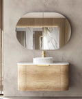 Bondi Natural Oak Single Basin Vanity Vanity Otti Australia 900mm Quartz Stone Pure White-20mm 