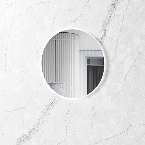BONDI Backlit LED Round Frameless Mirror 800x800mm