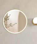 BONDI LED Round Metal Frame Mirror 800x800mm Brushed Gold