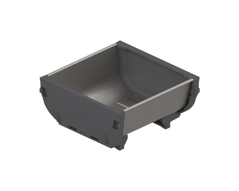 Blum ORGA-LINE Drawer Insert Container In Brushed Stainless Steel/Dust Grey