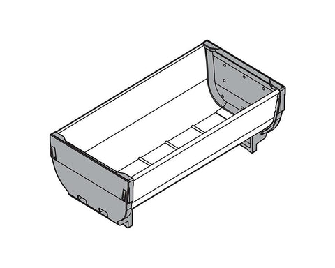 Blum ORGA-LINE Drawer Insert Container In Brushed Stainless Steel/Dust Grey