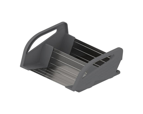 Blum ORGA-LINE Drawer Insert Spice Holder in Brushed Stainless Steel/Dust Grey