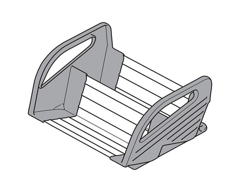 Blum ORGA-LINE Drawer Insert Spice Holder in Brushed Stainless Steel/Dust Grey