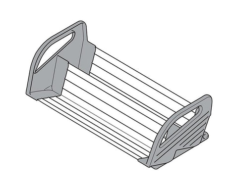 Blum ORGA-LINE Drawer Insert Spice Holder in Brushed Stainless Steel/Dust Grey