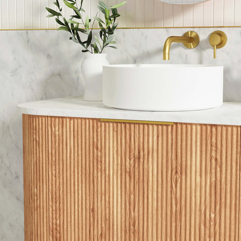 Bondi Woodland Oak Fluted Single Basin Vanity