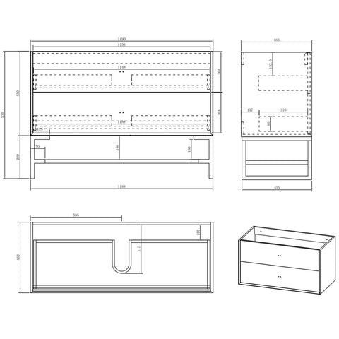 Boston Matte White Single Basin Vanity