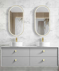 Boston Light Grey Double Basin Vanity Vanity Otti Australia 1500mm Quartz Stone Pure White-20mm Above Counter