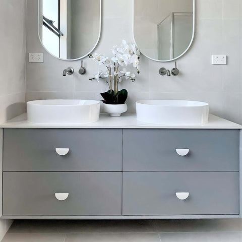 Boston Light Grey Double Basin Vanity