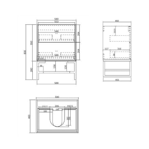 Boston Matte White Single Basin Vanity