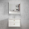 Boston Matte White Ceramic Top Single Basin Vanity Vanity Otti Australia 750mm  