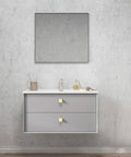 Boston Light Grey Ceramic Top Single Basin Vanity Vanity Otti Australia 900mm  