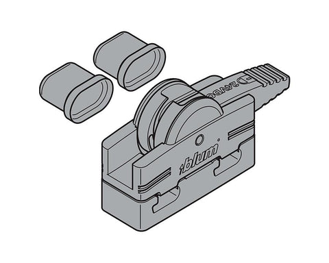 Blum SERVO-DRIVE Connecting Node. Includes: 1 Node, 2 Cable End Protectors Z10V100E.01
