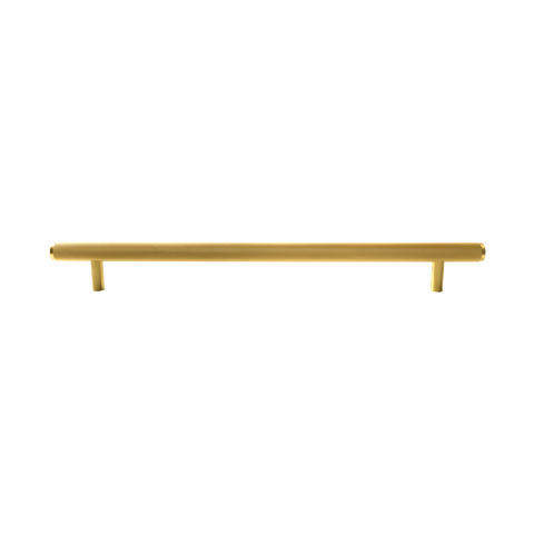 Momo Bellevue Knurled Solid Brass Entrance Pull Handle In Brushed Satin Brass