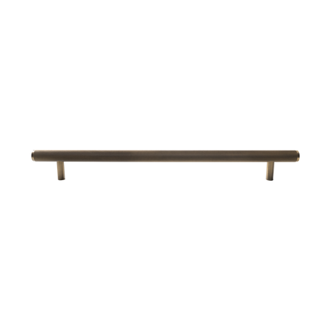 Momo Bellevue Knurled Solid Brass Entrance Pull Handle In Dark Brushed Brass