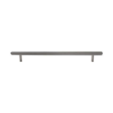 Momo Bellevue Knurled Solid Brass Entrance Pull Handle In Dull Brushed Nickel