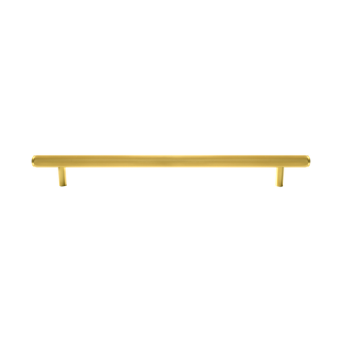 Momo Bellevue Lined Solid Brass Entrance Pull Handle In Brushed Satin Brass