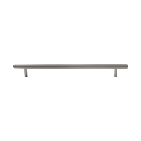 Momo Bellevue Lined Solid Brass Entrance Pull Handle In Dull Brushed Nickel