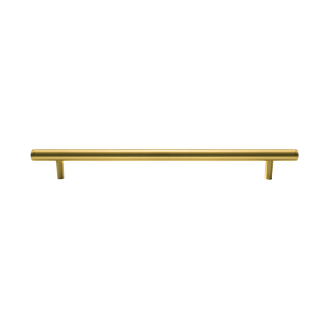 Momo Bellevue Solid Brass Plain Entrance Pull Handle In Brushed Satin Brass