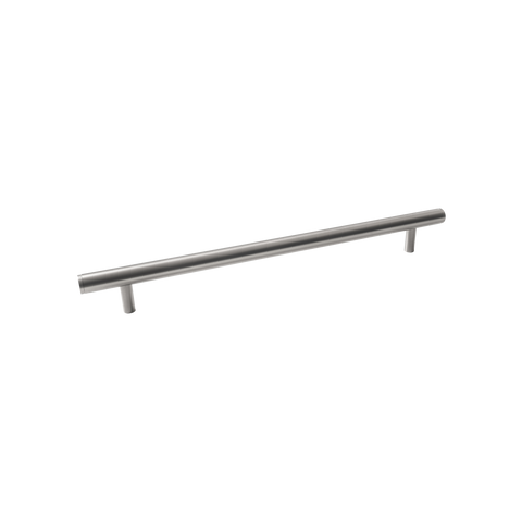 Momo Bellevue Plain Solid Brass Entrance Pull Handle In Dull Brushed Nickel