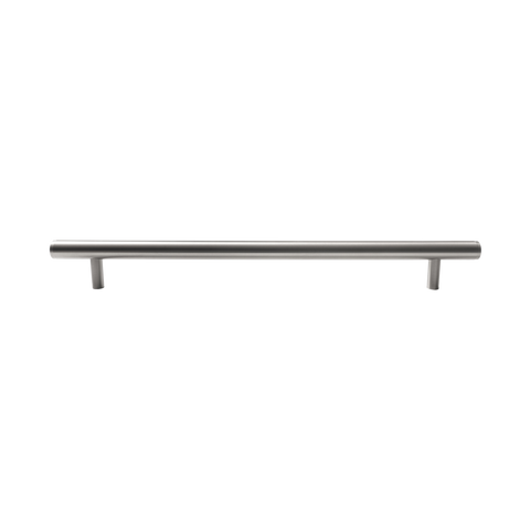 Momo Bellevue Plain Solid Brass Entrance Pull Handle In Dull Brushed Nickel