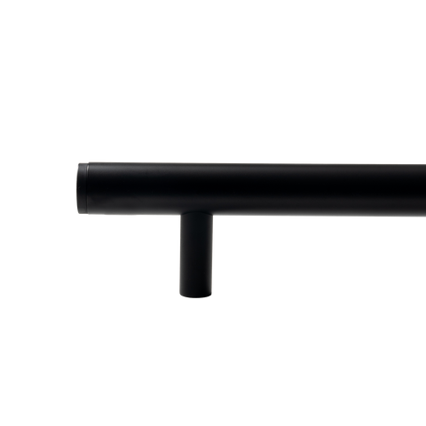 Momo Bellevue Plain Solid Brass Entrance Pull Handle In Matt Black