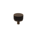 Bellevue solid brass knob from the KitchenLibrary brass cabinet hardware collection, featuring a knurled texture.