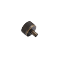 Bellevue solid brass knob from KitchenLibrary, part of the brass cabinet hardware collection, featuring a knurled texture.