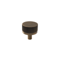 Solid brass cabinet hardware collection knob with knurled texture by KitchenLibrary.