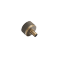 Knurled brass knob from the KitchenLibrary brass cabinet hardware collection with a textured surface.