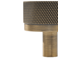 Knurled solid brass knob from the KitchenLibrary brass cabinet hardware collection.